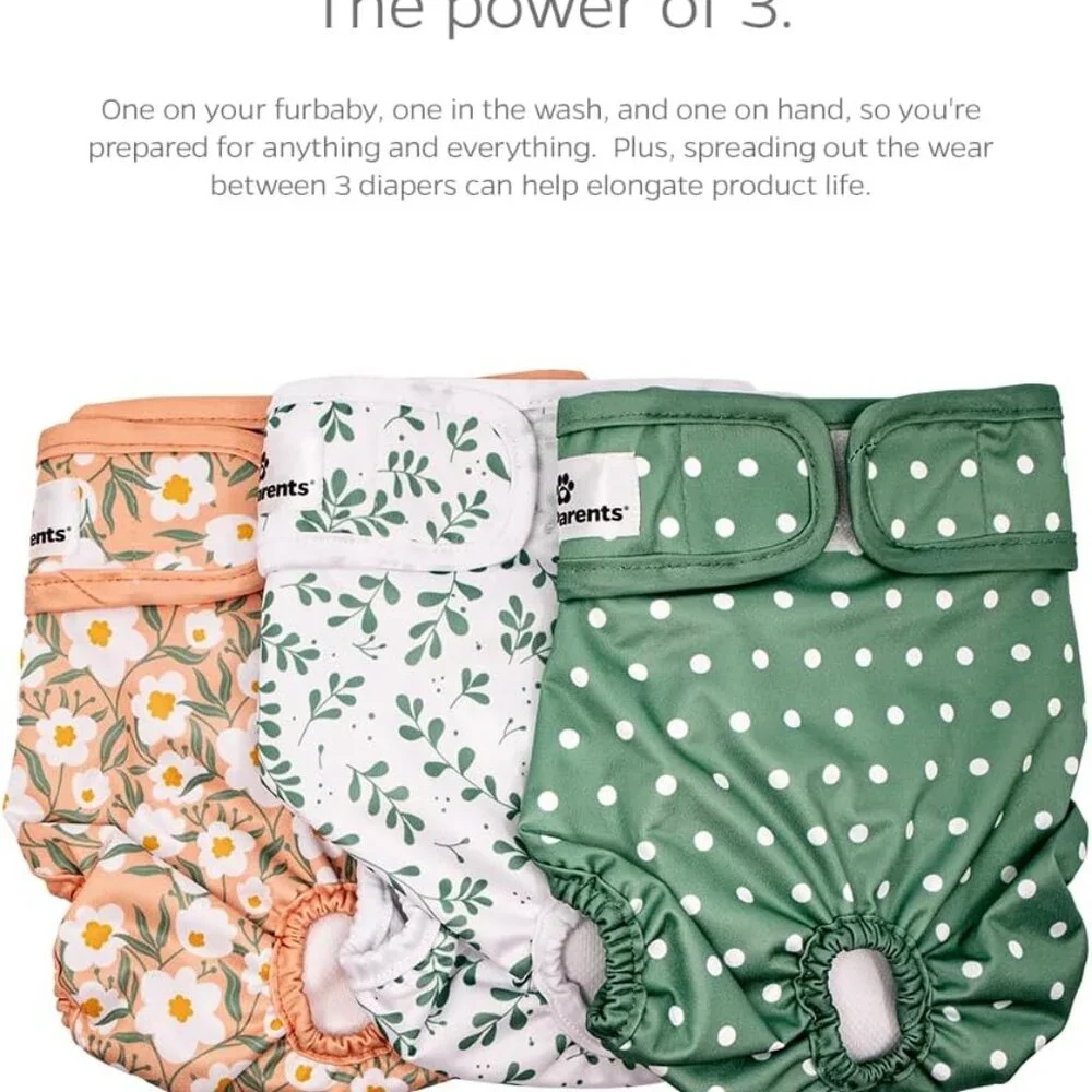 Pet Parents® Washable Dog Diapers (3pack) + Extendrs®